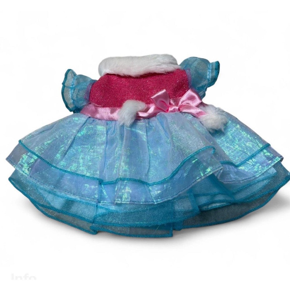 Build-A-Bear Workshop La La Loopsy Blue Pink Winter Dress Doll Outfit Clothing